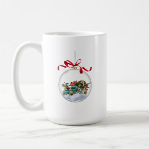 Taza De Café Coche Antiguo en una Burbuja de Navidad Transparen