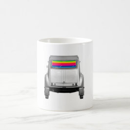 Taza De Café Coche + arcoiris