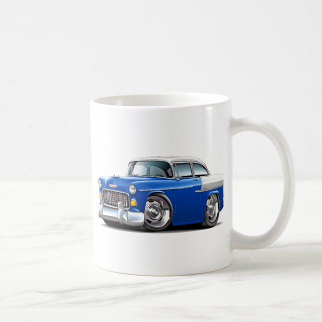 Taza De Café Coche Azul-Blanco 1955 de Chevy Belair (Derecha)