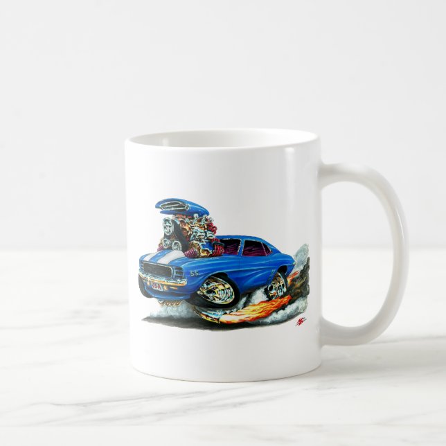 Taza De Café Coche Azul-Blanco 1969 de Camaro RS SS (Derecha)