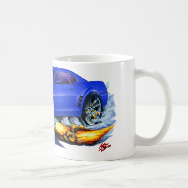 Taza De Café Coche Azul-Blanco 2010 de Camaro (Derecha)