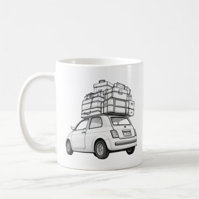 Taza De Café Coche blanco Fiat (Izquierda)