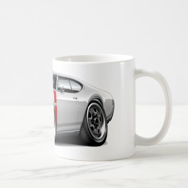 Taza De Café Coche Blanco-Rojo 1968 de Olds 442 (Derecha)