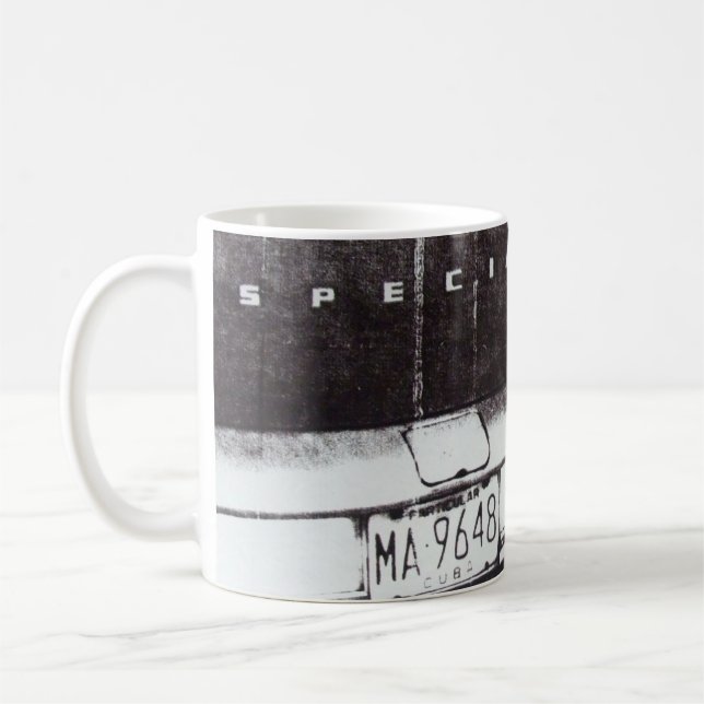 Taza De Café Coche blanco y negro (Izquierda)