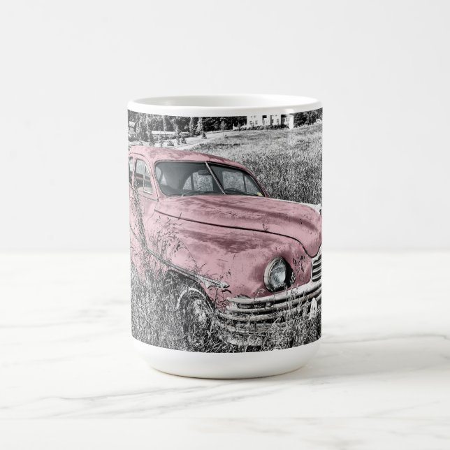 Taza De Café Coche clásico rosado (Centro)
