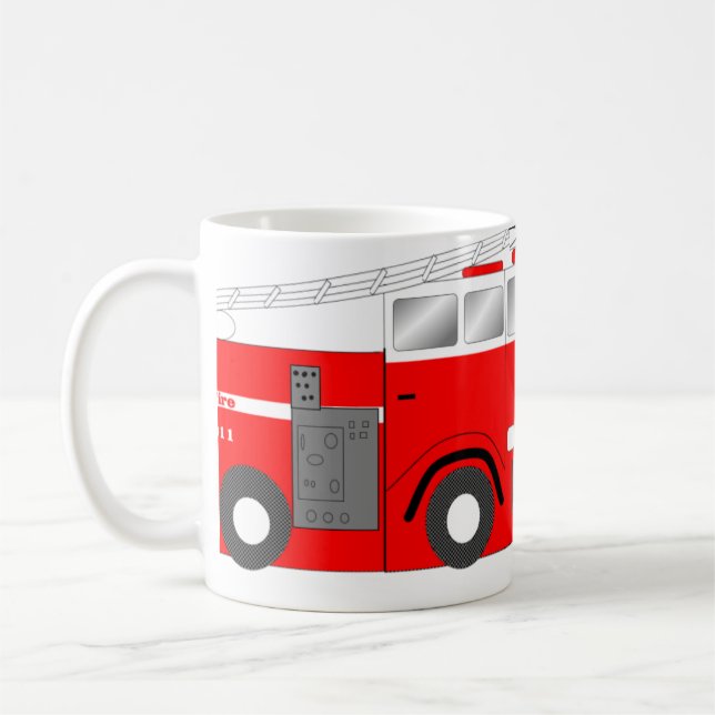 Taza De Café Coche de bomberos (Izquierda)