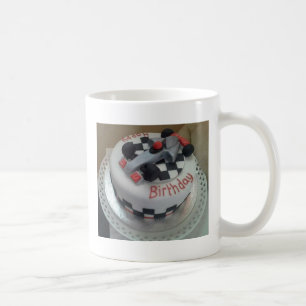 Taza De Café coche de carreras de cumpleaños feliz