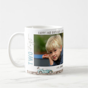 Taza De Café Coche de carreras "Dos rápido" Regalo de cumpleaño