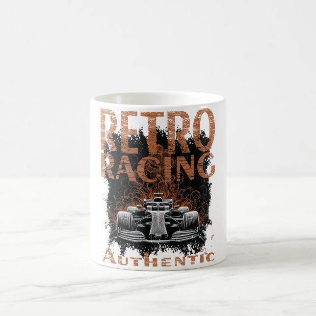 Taza De Café Coche de carreras retro auténtico (Centro)