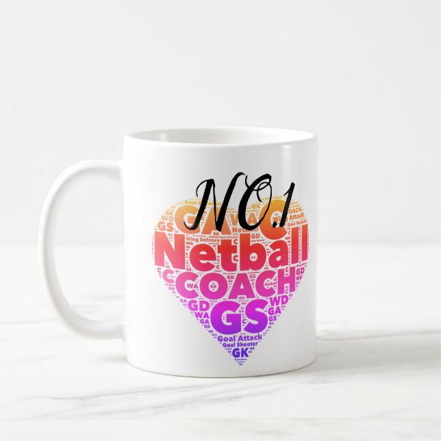 Taza De Café Coche de motivación del Netball No.1 (Izquierda)