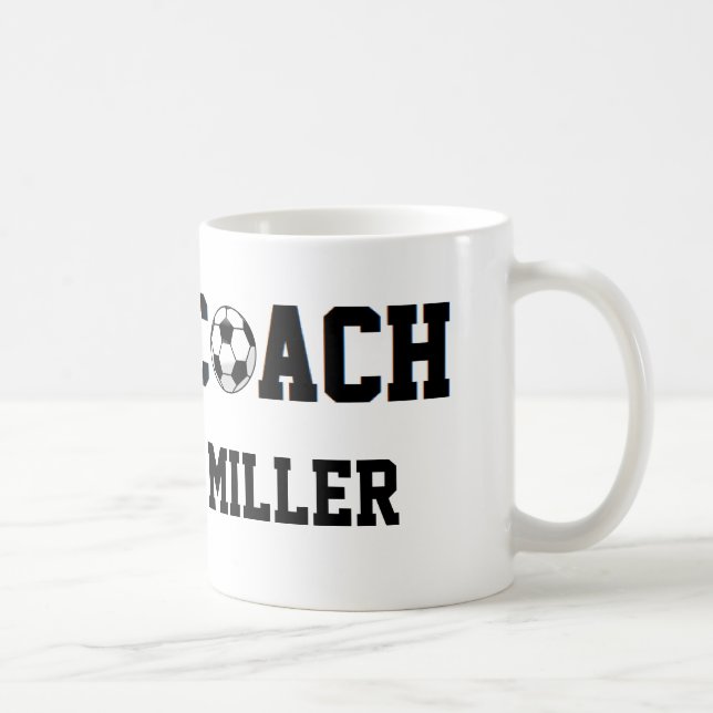 Taza De Café Coche del fútbol personalizado (Derecha)