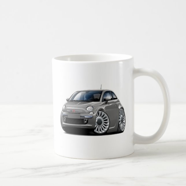 Taza De Café Coche del gris de Fiat 500 (Derecha)