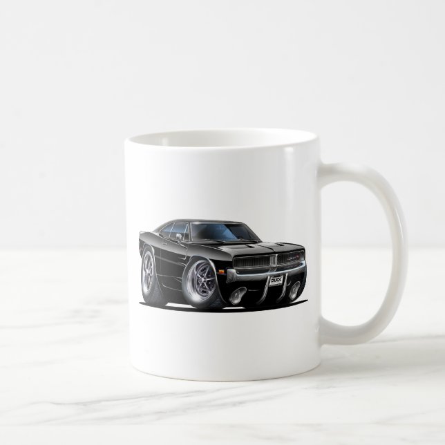 Taza De Café Coche del negro del cargador de Dodge (Derecha)