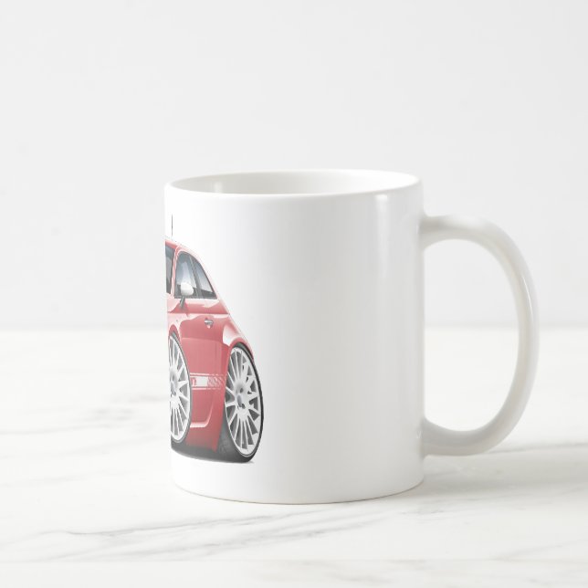 Taza De Café Coche del rojo de Fiat 500 Abarth (Derecha)