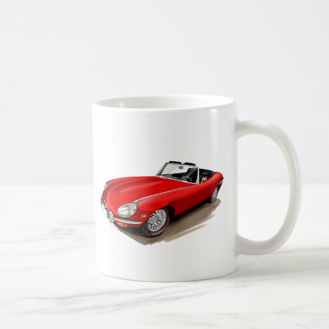 Taza De Café Coche del rojo de Jaguar XKE (Derecha)