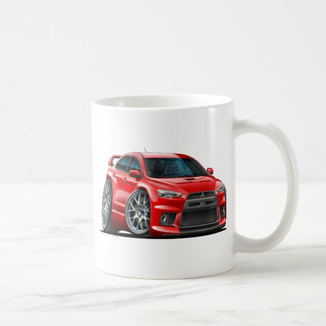 Taza De Café Coche del rojo de Mitsubishi Evo (Derecha)