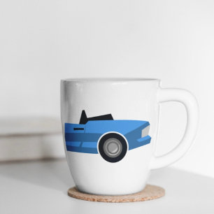 Taza De Café Coche deportivo convertible estilizado con nombre