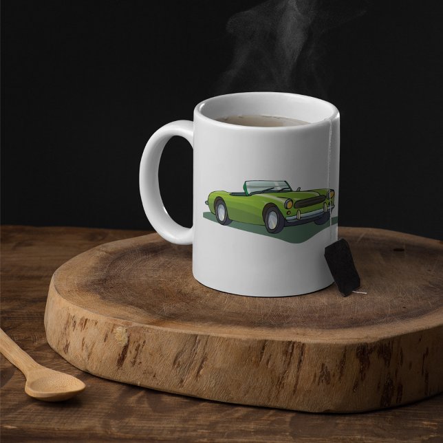 Taza De Café Coche deportivo descapotable verde lima retro (Subido por el creador)