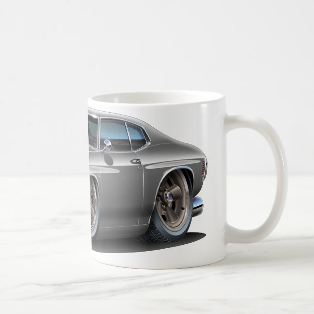 Taza De Café Coche Gris-Negro 1971-72 de Chevelle (Derecha)