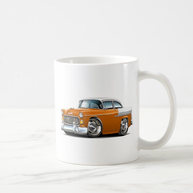 Taza De Café Coche Naranja-Blanco 1955 de Chevy Belair (Derecha)