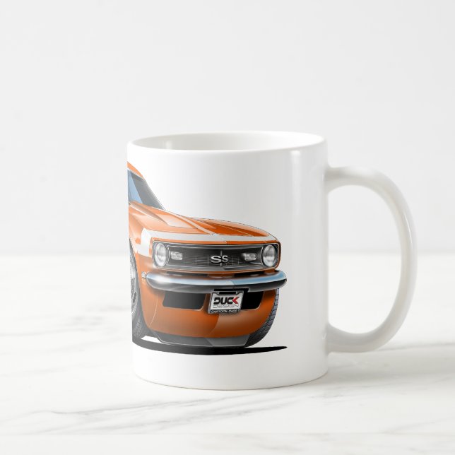 Taza De Café Coche Naranja-Blanco 1968 de Camaro (Derecha)
