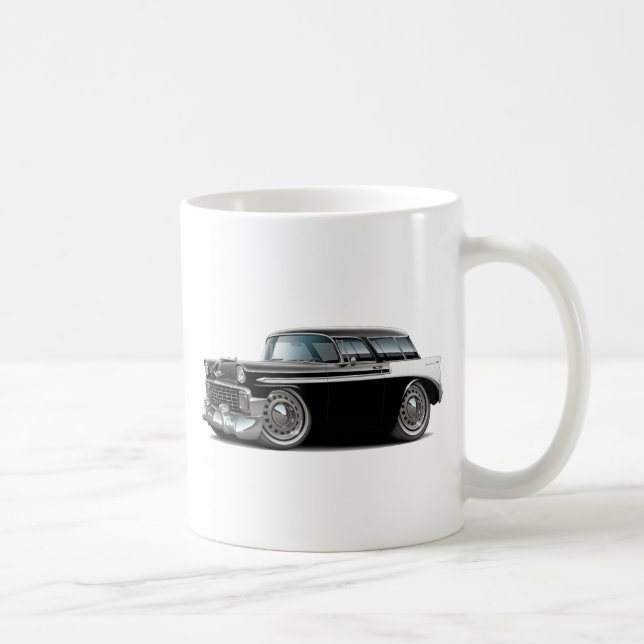 Taza De Café Coche Negro-Blanco 1956 del nómada (Derecha)