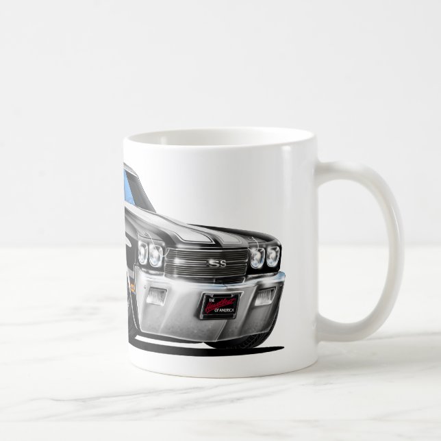 Taza De Café Coche Negro-Blanco 1970 de Chevelle (Derecha)
