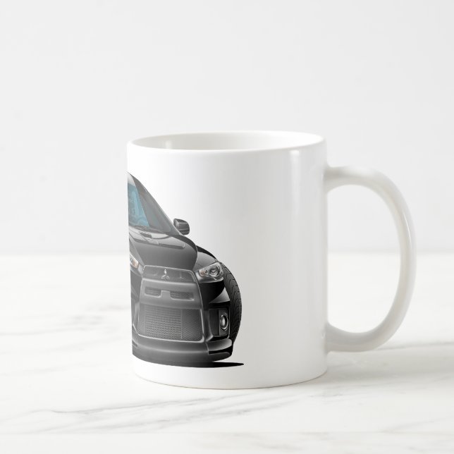 Taza De Café Coche negro de Mitsubishi Evo (Derecha)