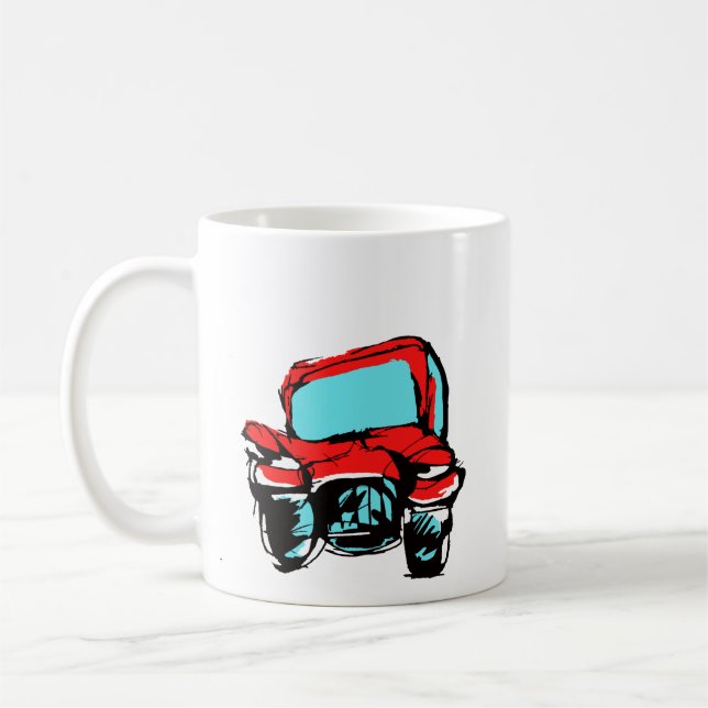 Taza De Café Coche Rojo (Izquierda)