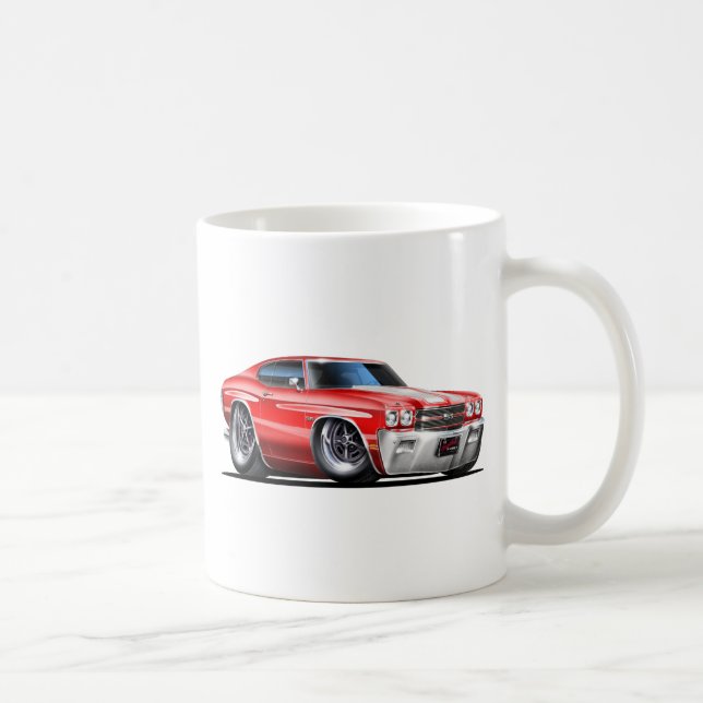 Taza De Café Coche Rojo-Blanco 1970 de Chevelle (Derecha)