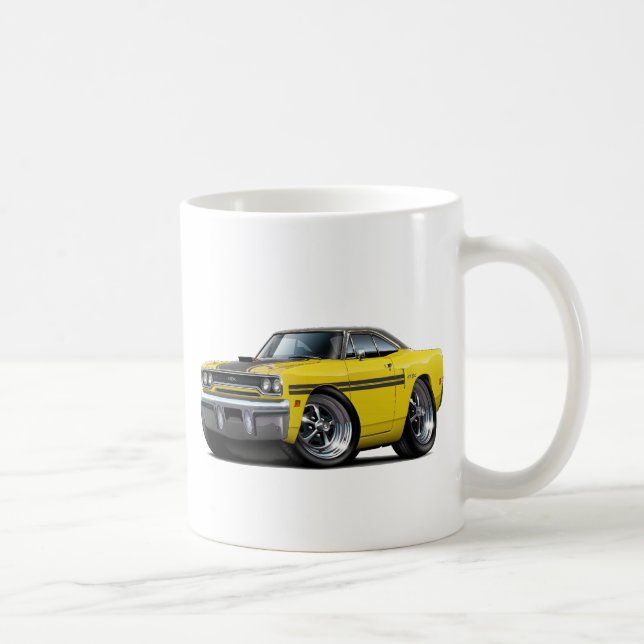 Taza De Café Coche superior Amarillo-Negro 1970 de Plymouth GTX (Derecha)
