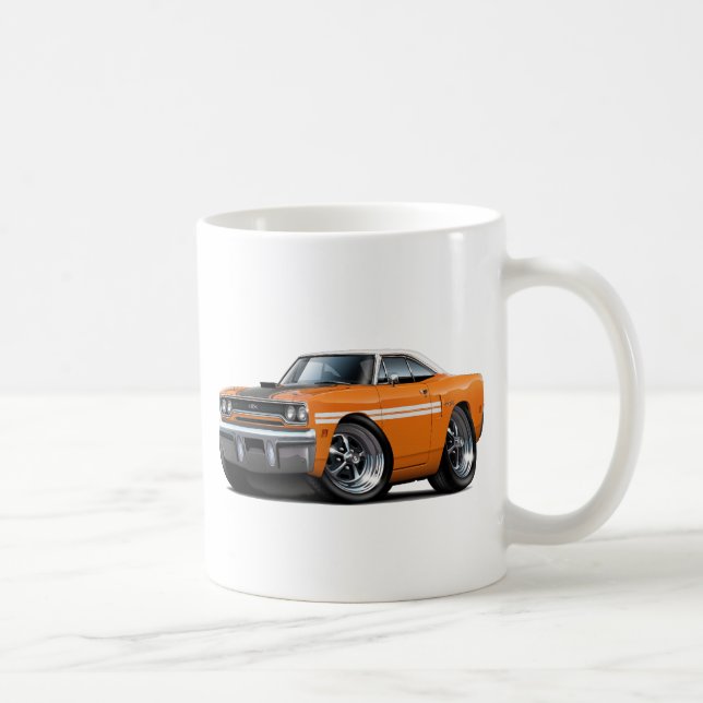 Taza De Café Coche superior Naranja-Blanco 1970 de Plymouth GTX (Derecha)