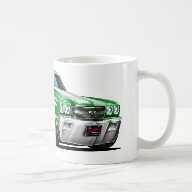 Taza De Café Coche Verde-Blanco 1970 de Chevelle (Derecha)