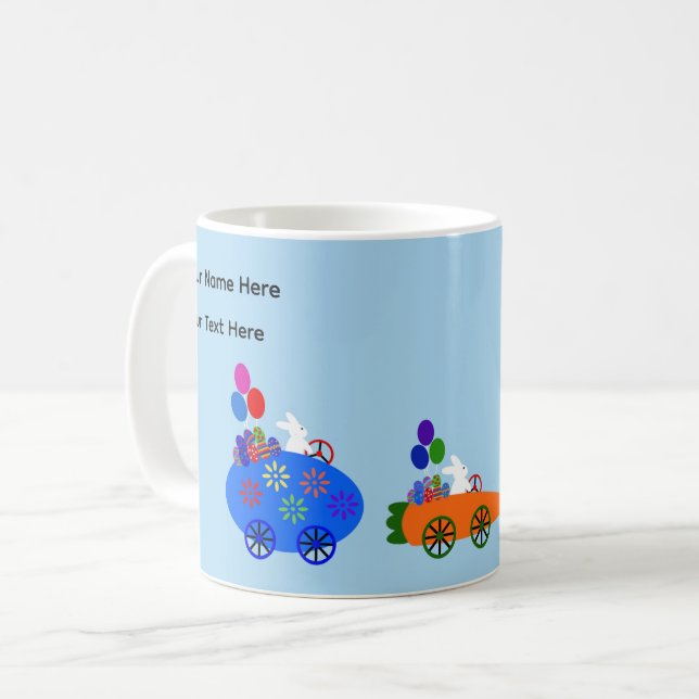 Taza De Café Coches de carreras de conejo #1 Mug (Anverso izquierdo)