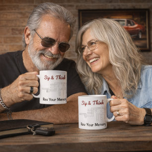 Taza De Café Coches Musculoso de los 60 & 70 Crucigrama