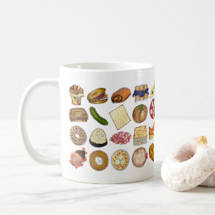 Taza De Café Cocina judía de fiesta de cena de comida impresa