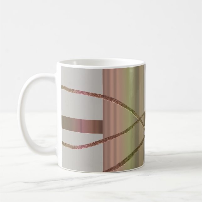 Taza De Café Cocina Marrón Abstracto (Izquierda)