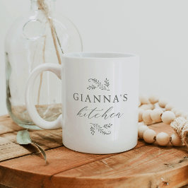 Taza De Café Cocina verde botánica de tu nombre