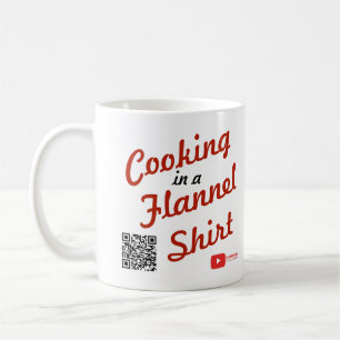 Taza De Café Cocinando en una camiseta de Flannel