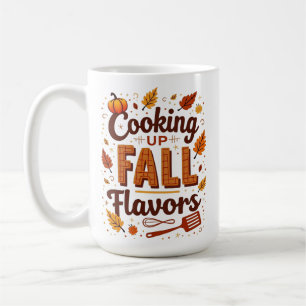 Taza De Café Cocinando Sabores de Otoño Diseño de Cocina de Oto