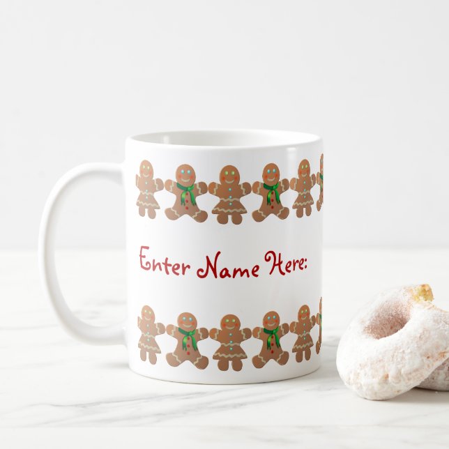 Taza De Café Cocinas de pan de jengibre que celebran a los Navi (Con donut)