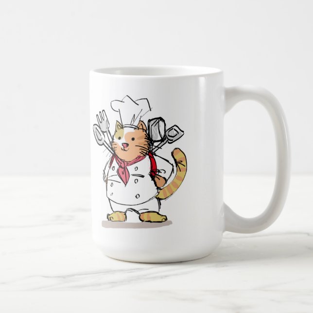 Taza De Café Cocinemos con el chef del gato (Derecha)