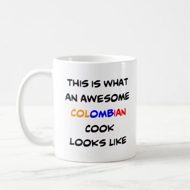 Taza De Café cocinera colombiana, increíble (Izquierda)