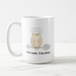 Taza De Café Cocinero Búho Adorable