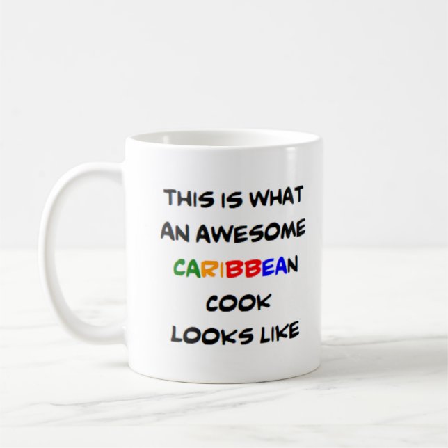 Taza De Café cocinero caribeño, impresionante (Izquierda)
