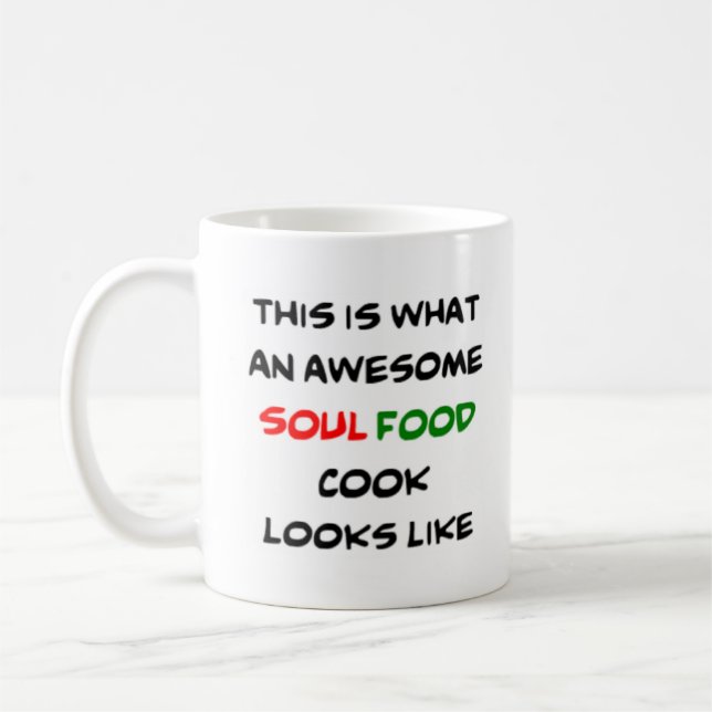 Taza De Café cocinero de comida soul, genial (Izquierda)