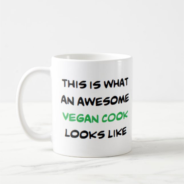 Taza De Café cocinero vegano, genial (Izquierda)