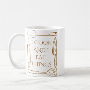 Taza De Café Cocino y comemos cosas Funny Diseño de Cocina