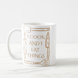 Taza De Café Cocino y comemos cosas Funny Diseño de Cocina