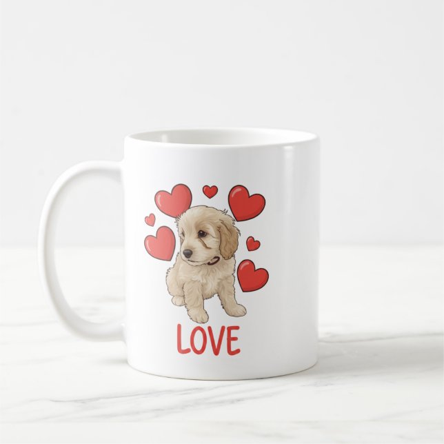 Taza De Café Cockapoo Love (Izquierda)